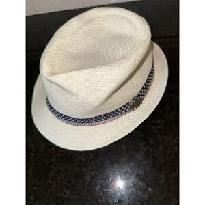 Patriotic Panama Jack Ivory Fedora Hat Medium Summer Casual‎ paper M original
